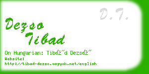 dezso tibad business card